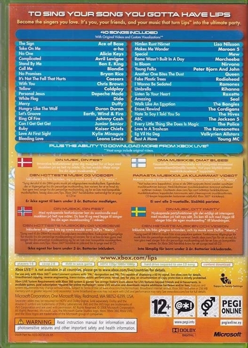 Lips - XBOX Live - XBOX 360 (B Grade) (Genbrug)